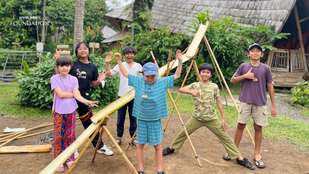 Local students participating in Green Camp activities
